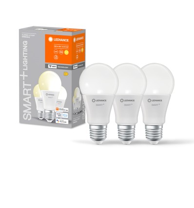 LEDVANCE SMART+ WiFi E27 Mat LED Pære 9,5W i 2700K (3-Pak)