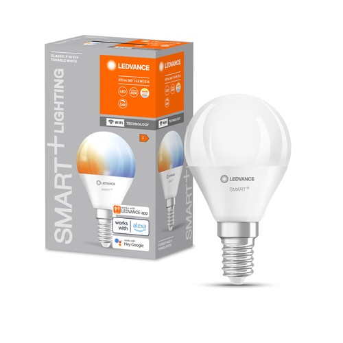 Outlet: LEDVANCE SMART+ WiFi E14 LED Kronepære 4,9W CCT 2700K-6500K
