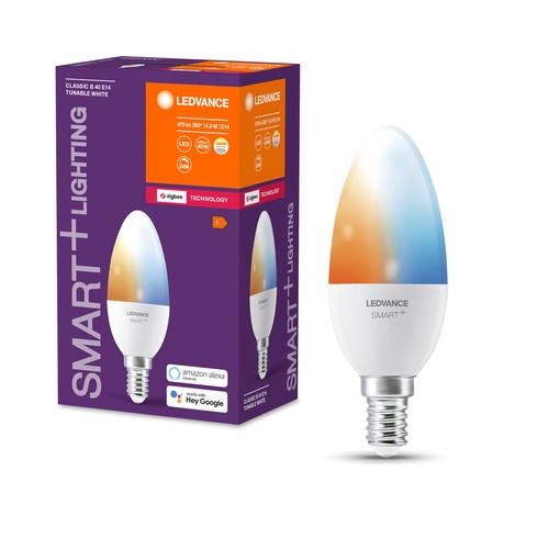 Outlet: LEDVANCE SMART+ Zigbee E14 LED Mat Kertepære 4,9W i CCT