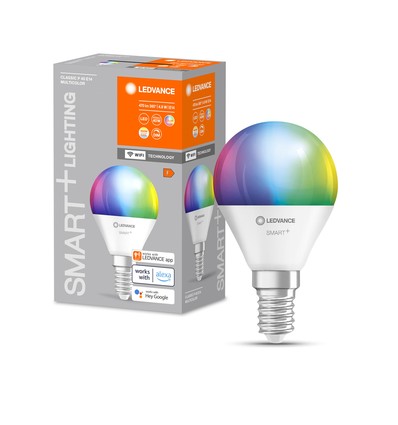 LEDVANCE SMART+ WiFi E14 LED Kronepære 4,9W i RGB+CCT