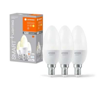 LEDVANCE SMART+ WiFi E14 LED Kertepære 4,9W i 2700K (3-Pak)