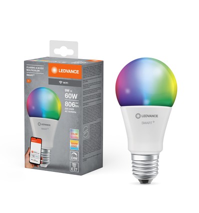 LEDVANCE SMART+ WiFi E27 Mat LED Pære 9W i RGB+2700K-6500K