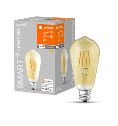 LEDVANCE SMART+ WiFi E27 Gylden Edison LED Pære 6W i 2400K