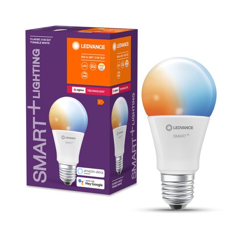 LEDVANCE SMART+ Zigbee A60 E27 Mat LED Pære 9W i CCT