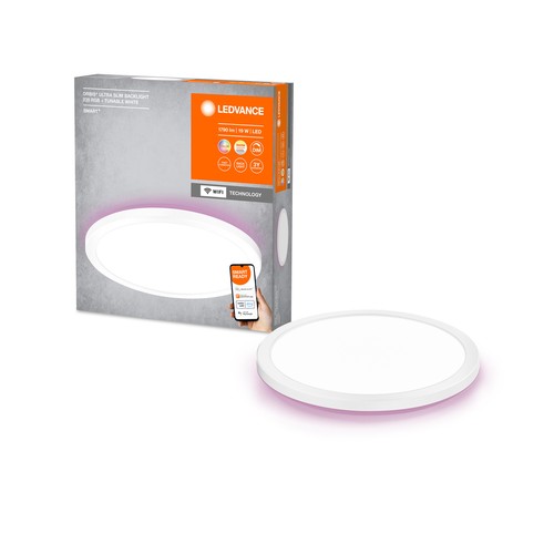 Outlet: LEDVANCE SMART+ WiFi Orbis Slim Backlight LED Plafond Ø235, 19W i RGB+CCT - Hvid