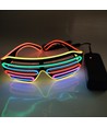 80er NEON LED Briller Med Farvede Lys og Blinkende Effekt