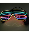 80er NEON LED Briller Med Farvede Lys og Blinkende Effekt