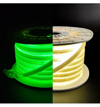 25m Selvlysende arbejdslys 230V LED strip - IP67, 180 LED/m, 11W/m, 1000 lm/m, 4000K