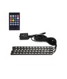 LED Strip til bil - Musikstyring, 4x0,225m, USB-drevet, 20-knaps controller