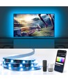 WiFi Smart LED TV bagbelysning - 4x0,5m, 28-knaps controller, 3-tast styringsboks