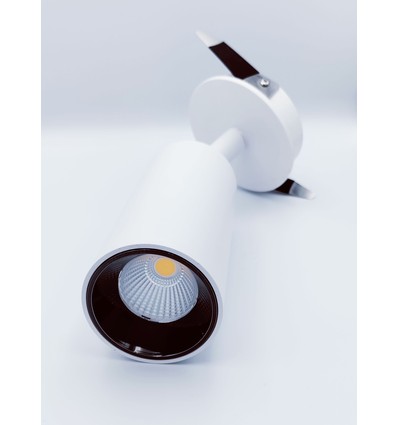12W Ø8cm indbygning spot hvid RA90 - Hul: Ø7,5 cm, Mål: Ø8 cm, Osram LED