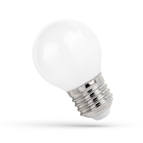 E27 1W LED kronepære - G45, matteret glas