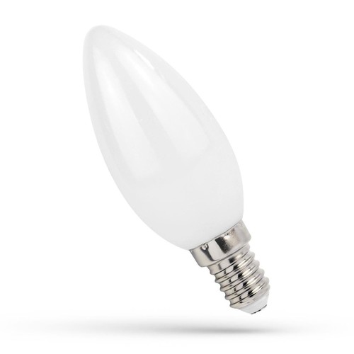 E14 1W LED kertepære - C35, Kultråd, matteret glas