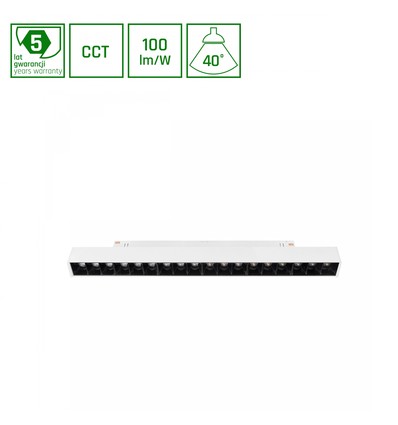 System Shift Smart-Grid M skinne Lys 17W - 303mm, 35°, hvid, CCT/dæmp.