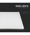 60x60 LED panel i ramme, 36W - Indbygget i hvid ramme, til direkte montering