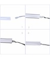 5m AnyCut Neon Flex 10x10 Varm hvid LED strip - 7,5W/m, 12V, Ingen klippeafstand