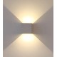 V-Tac 12W LED grå væglampe - Firkantet, justerbar spredning, IP65 udendørs, 230V, inkl. lyskilde