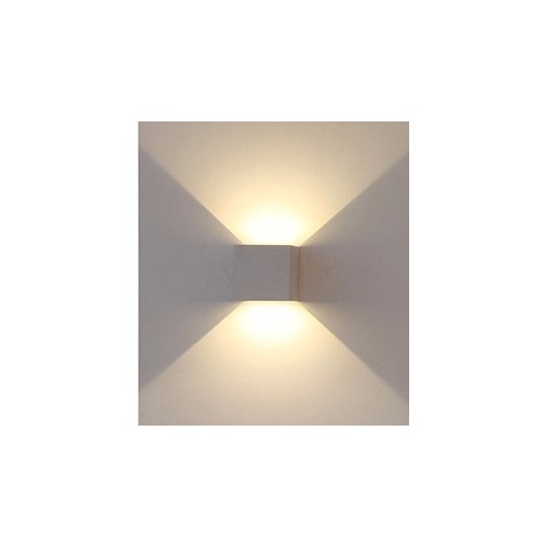 12W LED væglampe - IP65 udendørs, grå, firkantet, justerbar spredning, inkl. lyskilde