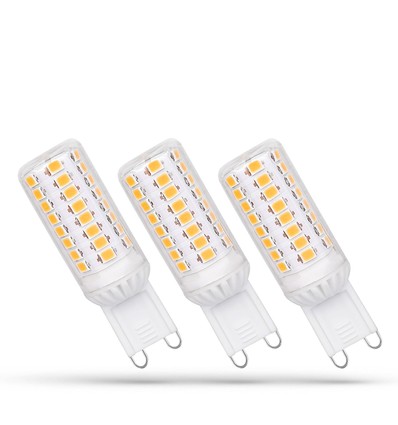 3-pak G9 4,9W LED pære - 230V, dæmpbar