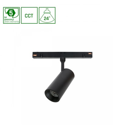 System Shift CCT Spot M - Skinne Lys 44x157x178mm, 10W, 24°, Sort, CCT Switch