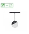 System Shift CCT- Globe P nedhængt Sphere skinne lys Ø100, 815mm kabel, 5W, 165°, sort, CCT switch