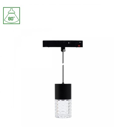 7W SHIFT BASIC HANGIT CRISTAL skinnespot til 48V - Varm hvid, 48V, pendel til skinnesystem