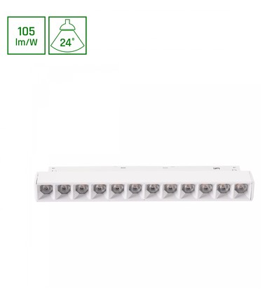 12W SHIFT system spot, 48V - 22cm, varm hvid, DC