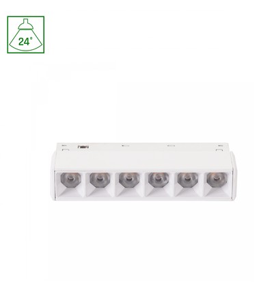 6W SHIFT Grid XS magnetisk spot til skinne, 48V - Hvid, 2700K, 11cm, IP20