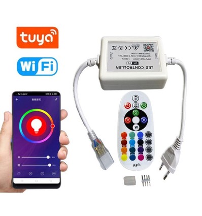 230V RGB WiFi Smart Home controller - Inkl. endeprop, til 230V, memory funktion, 50 m.