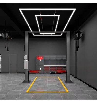 288W RA95 Lysgitter LED 2 rammer komplet sæt Hexagon - Inkl. strømtilslutning