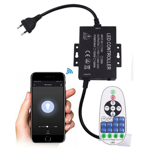 230V WiFi Smart Home dæmper - Inkl. endeprop, til 230V (Type Q), memory funktion, max 100 m.