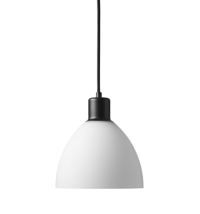 IDA Pendel Lampe Ø18 Til E27 i Sort/Opal Glas