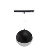 SHIFT Globe P - nedhængt Sphere Skinne Lys 100mm (850mm Kabel), 5W, 165°, Sort, 2 Kredsløb