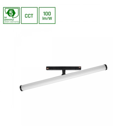 System Shift CCT- Beam Skinne Lys 12W - 28x400x75mm, 150°, Sort, CCT Afbryder