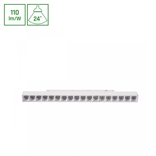 System Shift Basic - Gitter m Lineær Lampe, 330mm, 18W, 2700K, Hvid