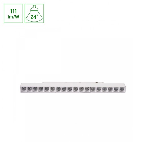 System Shift Basic - Gitter, Lineær Armatur, 330mm, 18W, 4000K, Hvid