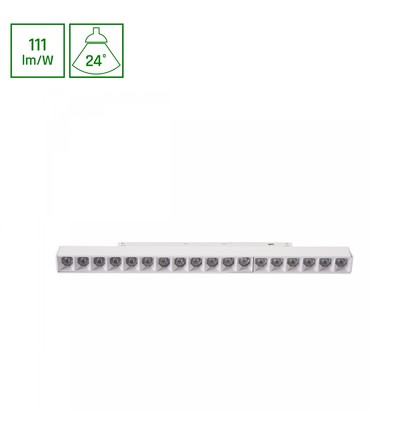 System Shift Basic - Gitter, Lineær Armatur, 330mm, 18W, 4000K, Hvid