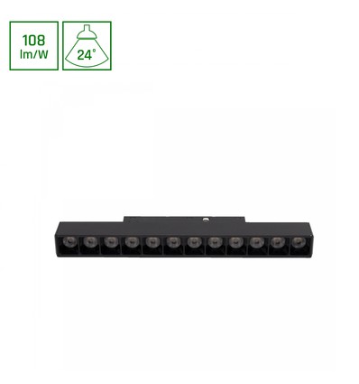 SHIFT Basic Lineær Armatur 12W - Gitter S, 220mm, 4000K, Sort