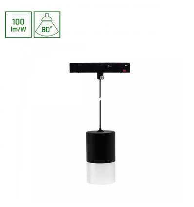 System Shift Basic - Hangit Luminaire Nedhængt 55x95mm (1100mm Wire), 7W, 4000K, Sort