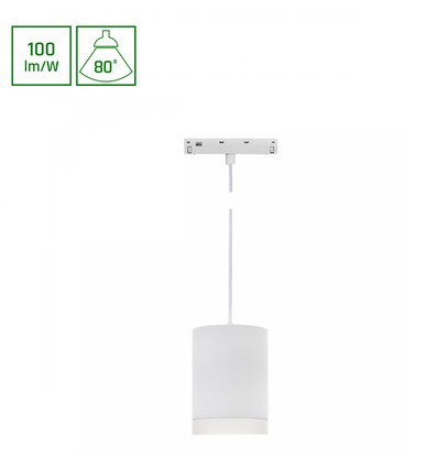 System Shift Basic - Hangit armatur nedhængt 55x95mm (1100mm wire), 7W, 4000K, hvid