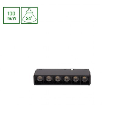 System Shift Basic - Gitter XS Lineær Armatur, 110mm, 6W, 4000K, Sort