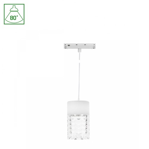 System Shift Basic - Hangit Krystallampe nedhængt 55x110mm (1100mm wire), 7W, 2700K, hvid