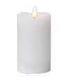 Outlet: LED Flamme 3D Bloklys Med Timer H14 i Hvid - Star Trading
