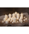 Outlet: LED Flamme 3D Bloklys Med Timer H14 i Hvid - Star Trading