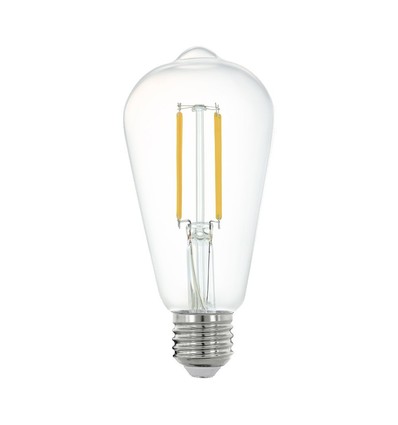 Outlet: EGLO Zigbee ST64, Klar E27 LED Pære 6W i 2700K