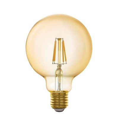 Outlet: EGLO Zigbee G95, E27 LED Globepære 4,9W i 2200K, Amber