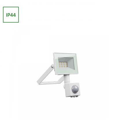 Noctis Lux 4 Projektør 10W - Neutral hvid, 230V, IP44, 94x150x53mm, Hvid, PIR sensor