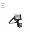 10W projektør med sensor - IP44, Sort, arbejdslampe, PIR sensor