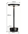Opladelig LED bordlampe - Sort, touch dæmpbar, CCT, IP20