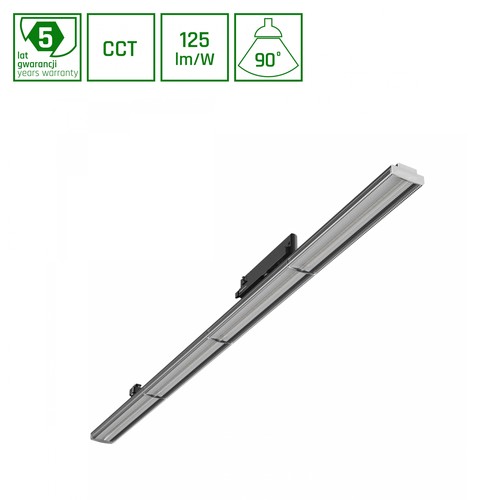 Optibar CCT - 12-42W, CCT, 230V, 90°, IP20, Ra90, 1200x60x90mm, sort, Spectrum